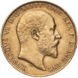United Kingdom, Edward VII, 1902 Gold Sovereign, Extremely fine, lightly cleaned