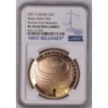 United Kingdom, Elizabeth II, 2021 Gold 5 Pounds, Royal Albert Hall 150th Anniversary Domed, Proof ,