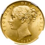 United Kingdom, Victoria, 1861 Gold Sovereign - NGC MS65, Single Finest Graded