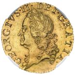 Great Britain, George II, 1759 Gold Half-Guinea - NGC MS 63