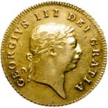 United Kingdom, George III, 1806 Gold Half-Guinea, Good very fine, cleaned, scratch, ex. mount