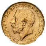 Canada, George V, 1913 C Gold Sovereign, NGC MS 64 - Equal-finest