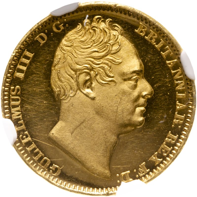 United Kingdom, William IV, 1831 Gold Half-Sovereign, Proof, Plain Edge, Scarce - NGC PF63+ UCAM - Image 3 of 4