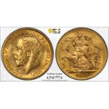 Australia, George V, 1911 M Gold Sovereign, PCGS MS63