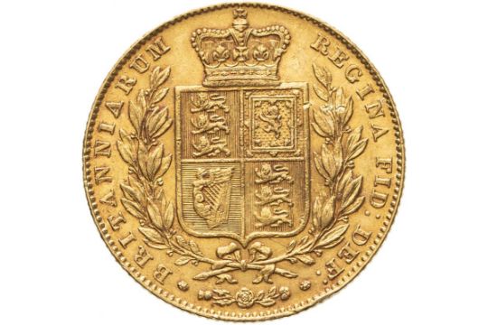 United Kingdom, Victoria, 1842 Gold Sovereign, Open 2, NGC AU 55 - Image 2 of 4