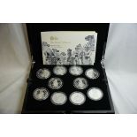 United Kingdom, Elizabeth II, The Queen's Beasts 2021 Two-Ounce Silver Proof 10-Coin Set