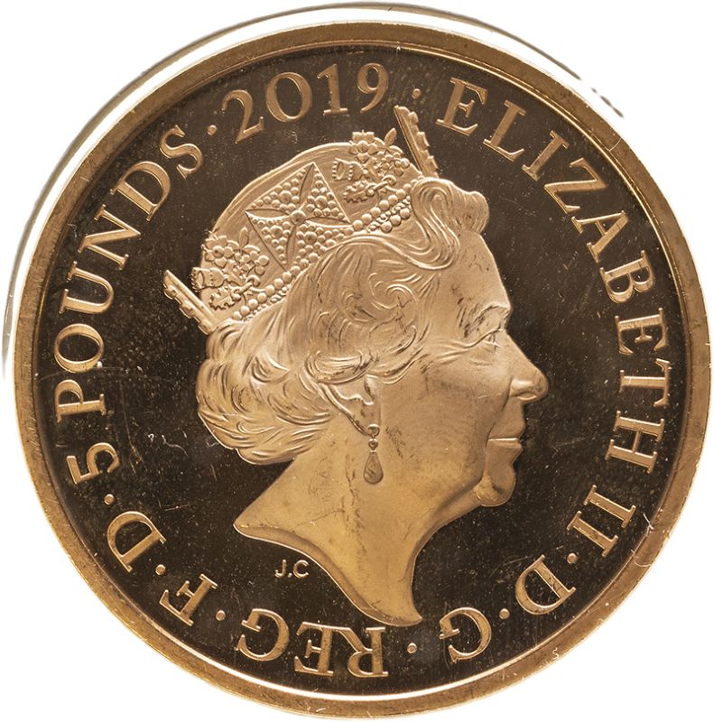 United Kingdom, Elizabeth II, 2019 Gold 5 Pounds, Birth of Queen Victoria, Proof Trial of the Pyx, L - Image 2 of 2