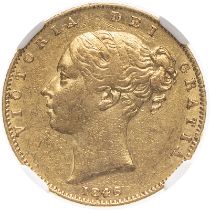 United Kingdom, Victoria, 1846 Gold Sovereign, NGC AU 55