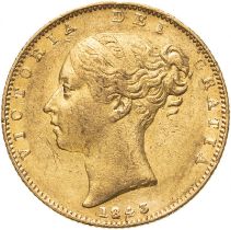 United Kingdom, Victoria, 1843 Gold Sovereign, NGC AU 53