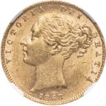 United Kingdom, Victoria, 1868 Gold Sovereign, NGC MS 60
