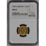 United Kingdom, Edward VII, 1904 Gold Half-Sovereign, With BP, NGC MS 62