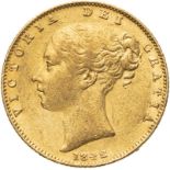 United Kingdom, Victoria, 1842 Gold Sovereign, Closed 2, NGC AU 50