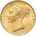 United Kingdom, Victoria, 1869 Gold Sovereign, NGC MS 62+