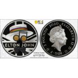 United Kingdom, Elizabeth II, 2020 Silver 2 Pounds, Music Legends - Elton John, Proof, PCGS PR69 DCA