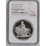 United Kingdom, Elizabeth II, 2019 Silver 5 Pounds, Una and the Lion, Proof, NGC PF 70 ULTRA CAMEO