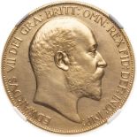 United Kingdom, Edward VII, 1902 Gold 5 Pounds (5 Sovereigns), Matte proof, NGC PROOF Details