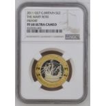 United Kingdom, Elizabeth II, 2011 Silver 2 Pounds, Mary Rose, Proof Piedfort, NGC PF 68 ULTRA CAMEO