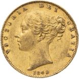 United Kingdom, Victoria, 1842 Gold Sovereign, Closed 2, NGC AU 58