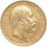 United Kingdom, Edward VII, 1902 Gold Sovereign, Matte Proof, Virtually uncirculated, lightly cleane