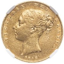 United Kingdom, Victoria, 1842 Gold Sovereign, Closed 2, NGC XF 45