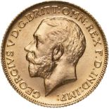 United Kingdom, George V, 1925 Gold Sovereign, Choice uncirculated