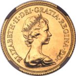 United Kingdom, Elizabeth II, 1978 Gold Sovereign, NGC MS 64