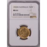 Australia, Edward VII, 1902 M Gold Sovereign, NGC MS 61