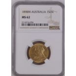 Australia, Victoria, 1898 M Gold Sovereign, NGC MS 62