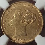 United Kingdom, Victoria, 1872 Gold Half-Sovereign, NGC AU 55