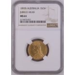 Australia, Victoria, 1893 S Gold Sovereign, NGC MS 61