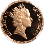 United Kingdom, Elizabeth II, 1988 Gold 2 Pounds (Double Sovereign), Proof, NGC PF 70 ULTRA CAMEO