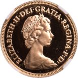 United Kingdom, Elizabeth II, 1982 Gold Half-Sovereign, Proof, NGC PF 69 ULTRA CAMEO