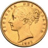 United Kingdom, Victoria, 1863 Gold Sovereign, Die number, Very fine +