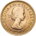 United Kingdom, Elizabeth II, 1968 Gold Sovereign, Choice uncirculated