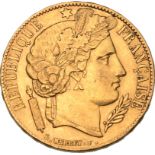 France, Second Republic, 1851 A Gold 20 Francs, About extremely fine