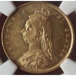 United Kingdom, Victoria, 1887 Gold Half-Sovereign, NGC MS 63