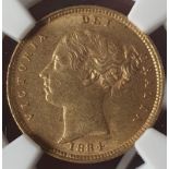 United Kingdom, Victoria, 1884 Gold Half-Sovereign, NGC MS 62