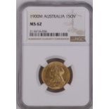 Australia, Victoria, 1900 M Gold Sovereign, NGC MS 62