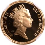United Kingdom, Elizabeth II, 1988 Gold Sovereign, Proof, NGC PF 69 ULTRA CAMEO