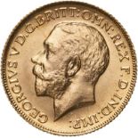 United Kingdom, George V, 1925 Gold Sovereign, Choice uncirculated