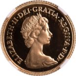 United Kingdom, Elizabeth II, 1982 Gold Half-Sovereign, Proof, NGC PF 69 ULTRA CAMEO
