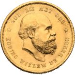 Netherlands, 1889 Gold 10 Gulden, Willem III, UNC