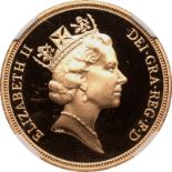 United Kingdom, Elizabeth II, 1991 Gold Sovereign, Proof, NGC PF 70 ULTRA CAMEO