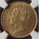 United Kingdom, Victoria, 1878 Gold Half-Sovereign, NGC MS 61