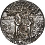 Germany: Saxony, John Frederick I the Magnanimous, 1550-1650 Silver Medal, Fall and Crucifixion, Goo