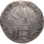 Netherlands: West Friesland, Dutch Republic, 1672 Silver Ducat, Fine