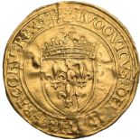 France, Louis VII, ND (1498-1515) Gold Ecu d'or au soleil, Bayonne, Very fine