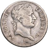 France, Napoleon I, 1813 D Silver 1 Franc, Very fine