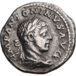 Ancient Rome: Roman Imperial, Elagabalus (218-222 AD), Silver Denarius, About very fine