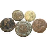 Roman Empire Lot of 5 Bronze Various Denominations